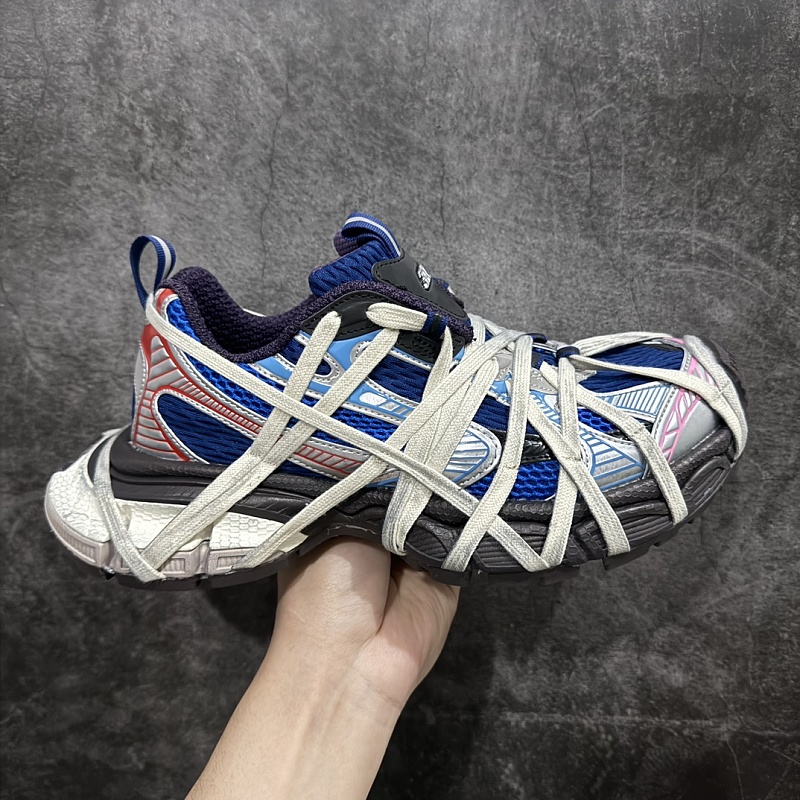 Balenciaga 3XL Spider Strap Silver Blue Sneakers