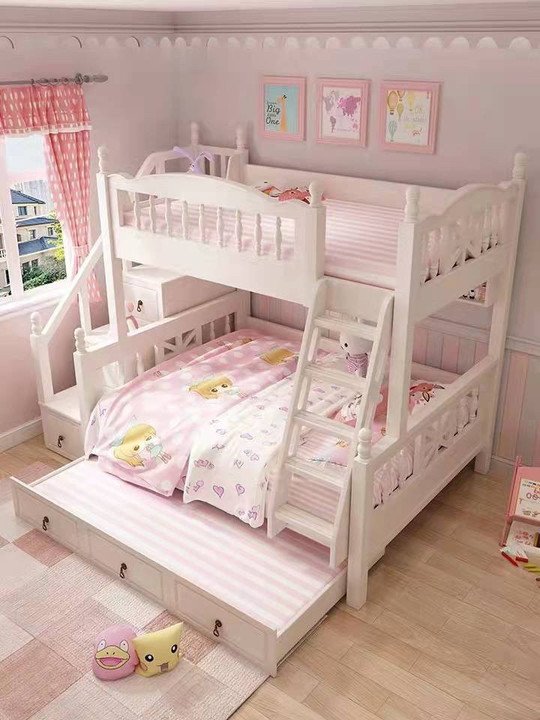 HOTSALES Germany imported solid wood bunk bed high and low bed