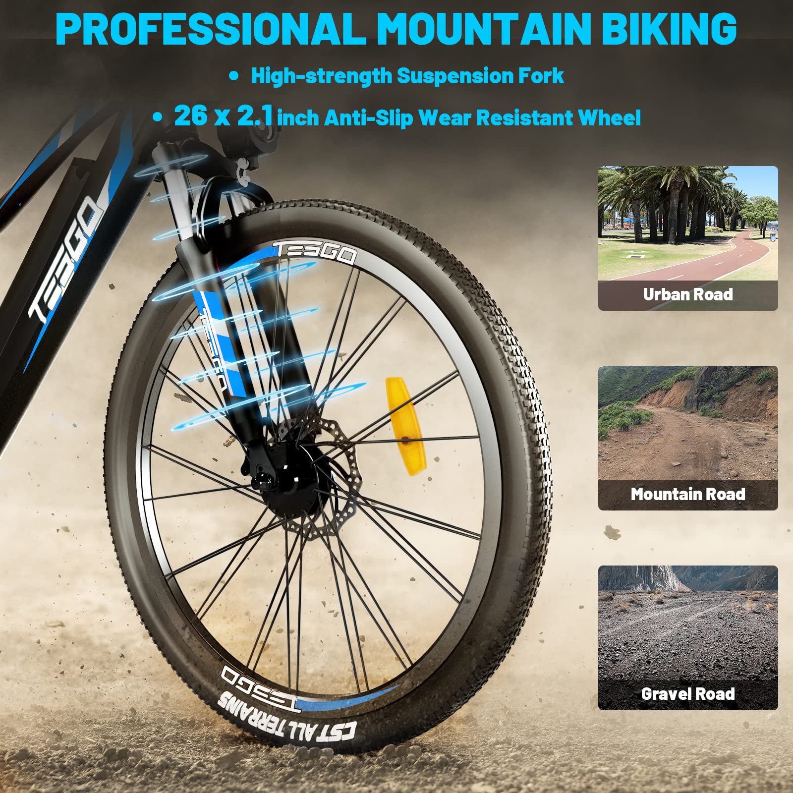 Electric Bike for Adults Climber - 48V 12Ah Battery 26
