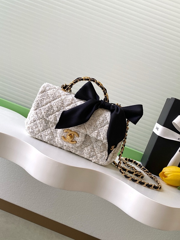 Chanel Velvet White Classic Flap Bag