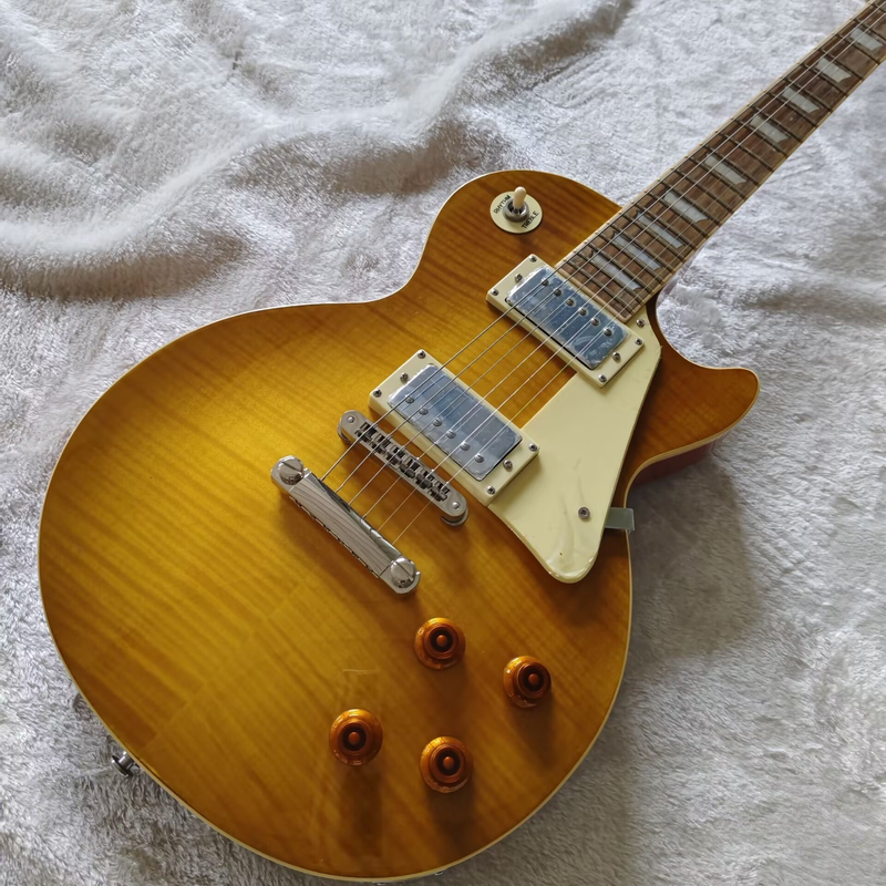 LP Electric Guitar Tobacco Burst one piece Body&amp;Neck 1960 Style