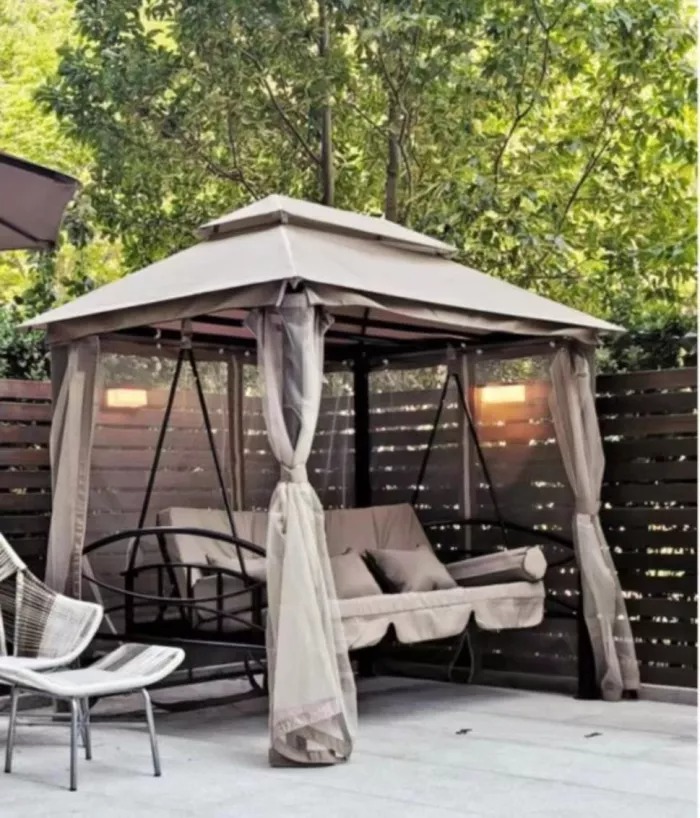 Gazebo Sofa Bed Swing Set Terrace + Cushions