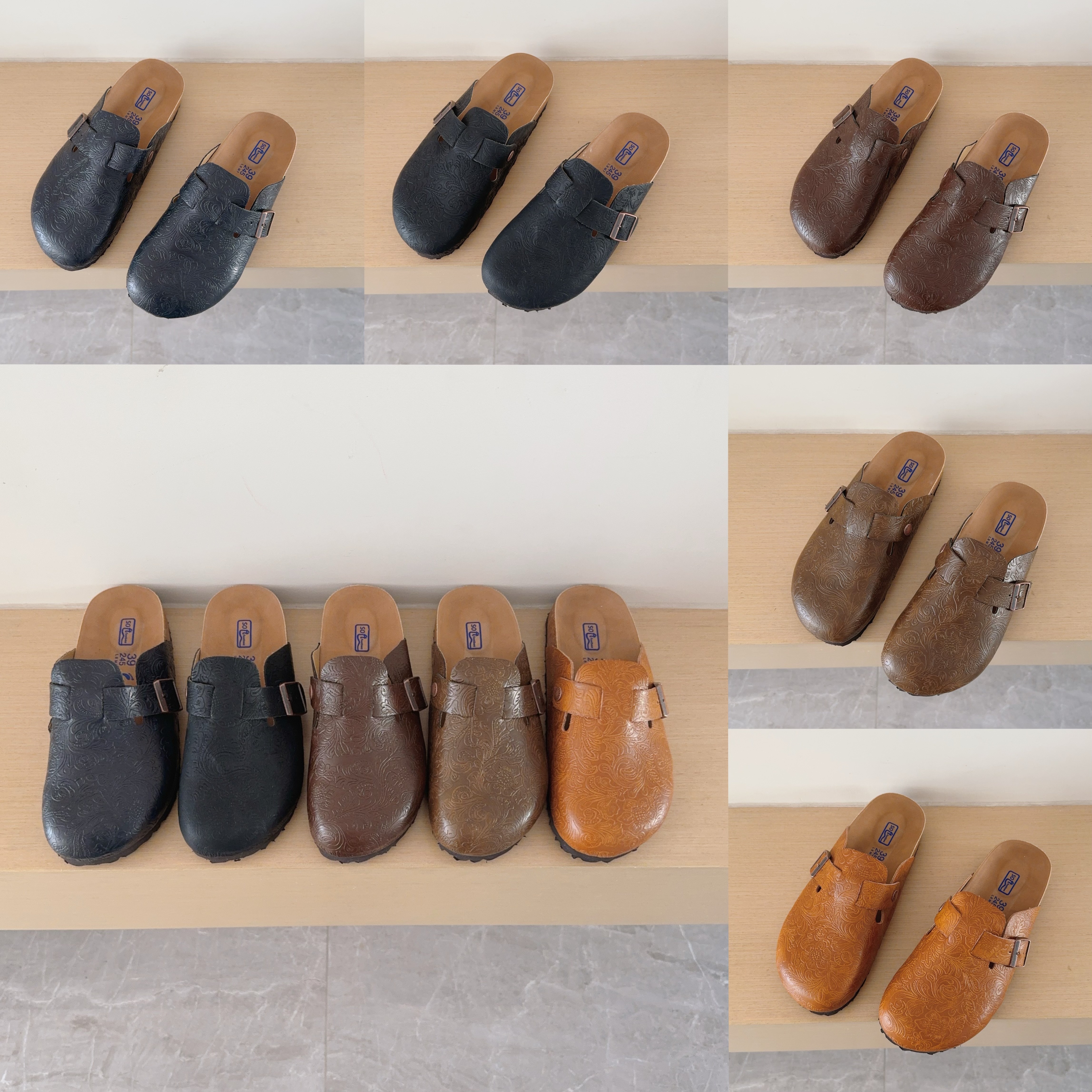 UGG Kids Leather Chevron Series Birken-Style Clogs Adult And Kids