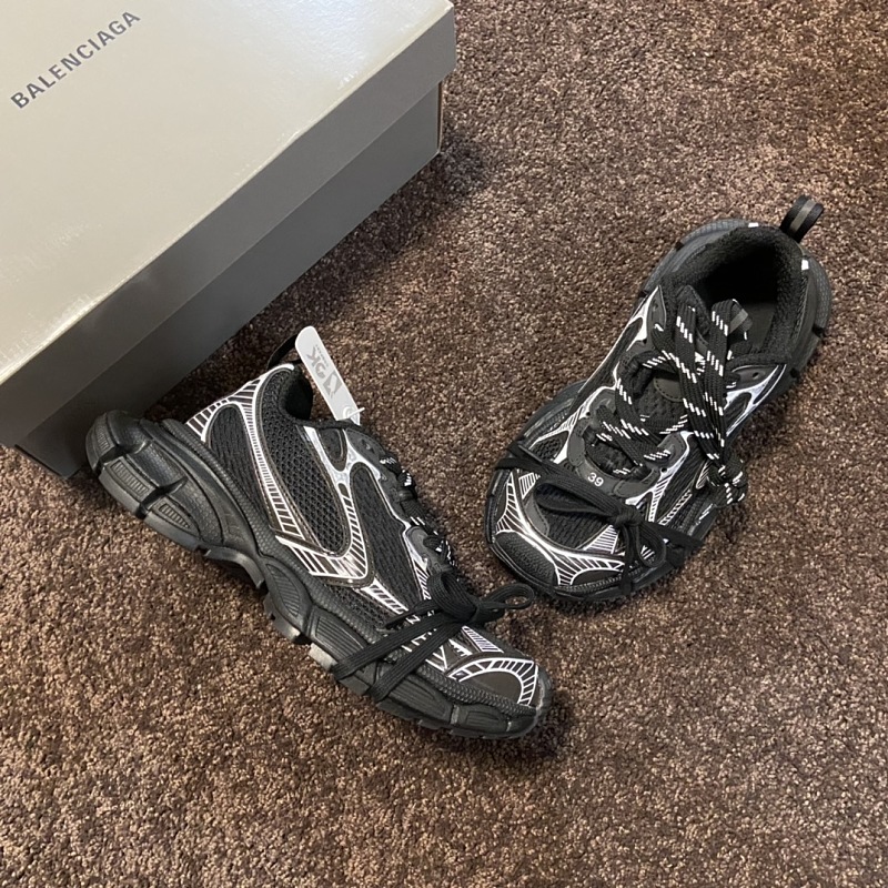 Balenciaga 3XL Black Silver Sneakers