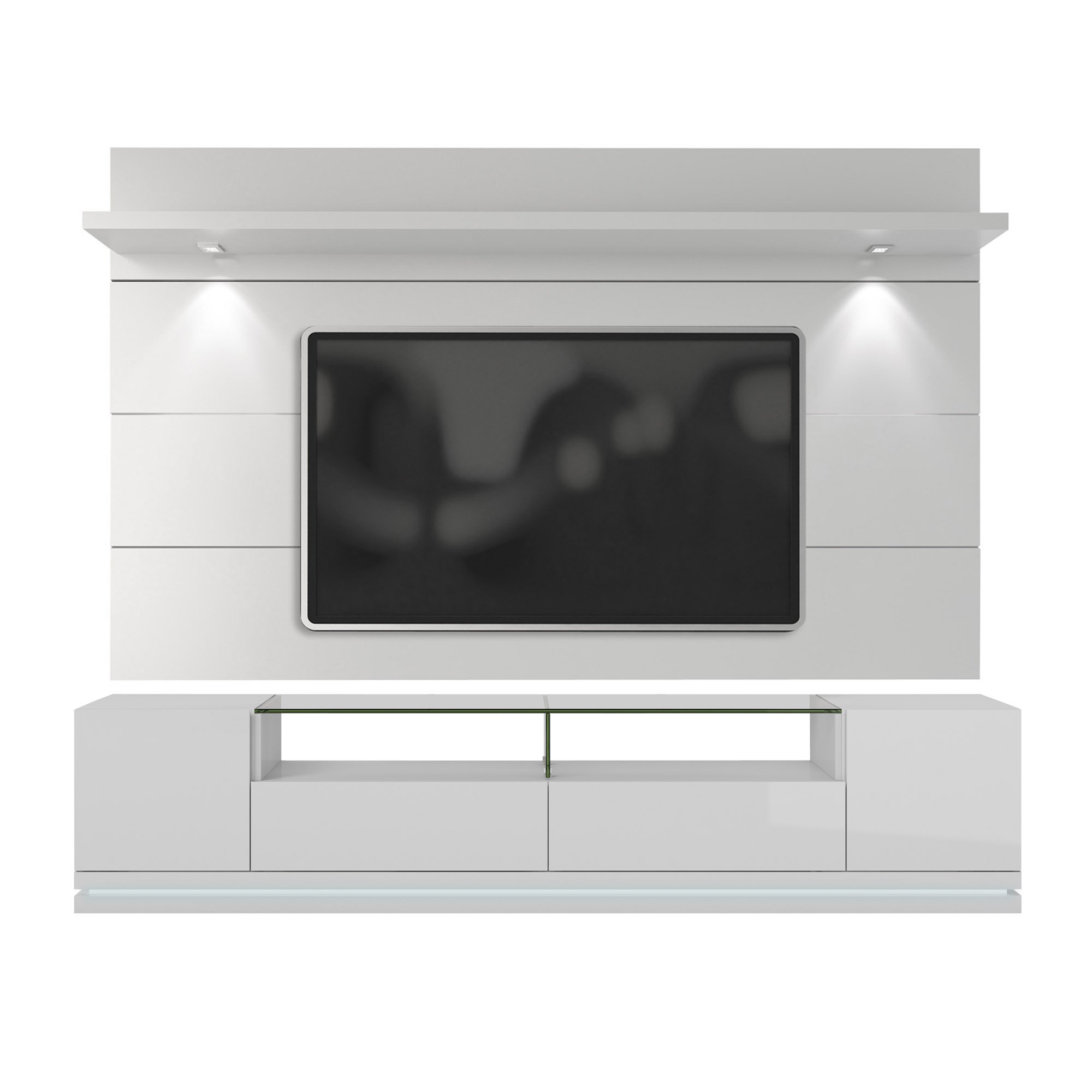 Vanderbilt TV Stand and Cabrini 2.2 Floating Wall TV Panel with