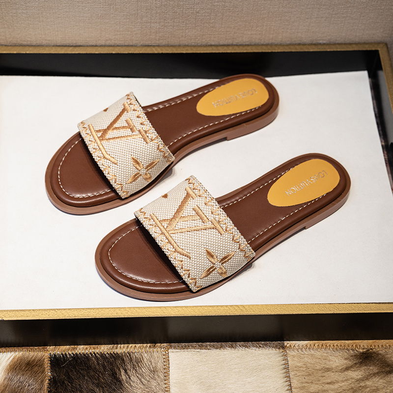 Louis Vuitton Monogram Flat Slides