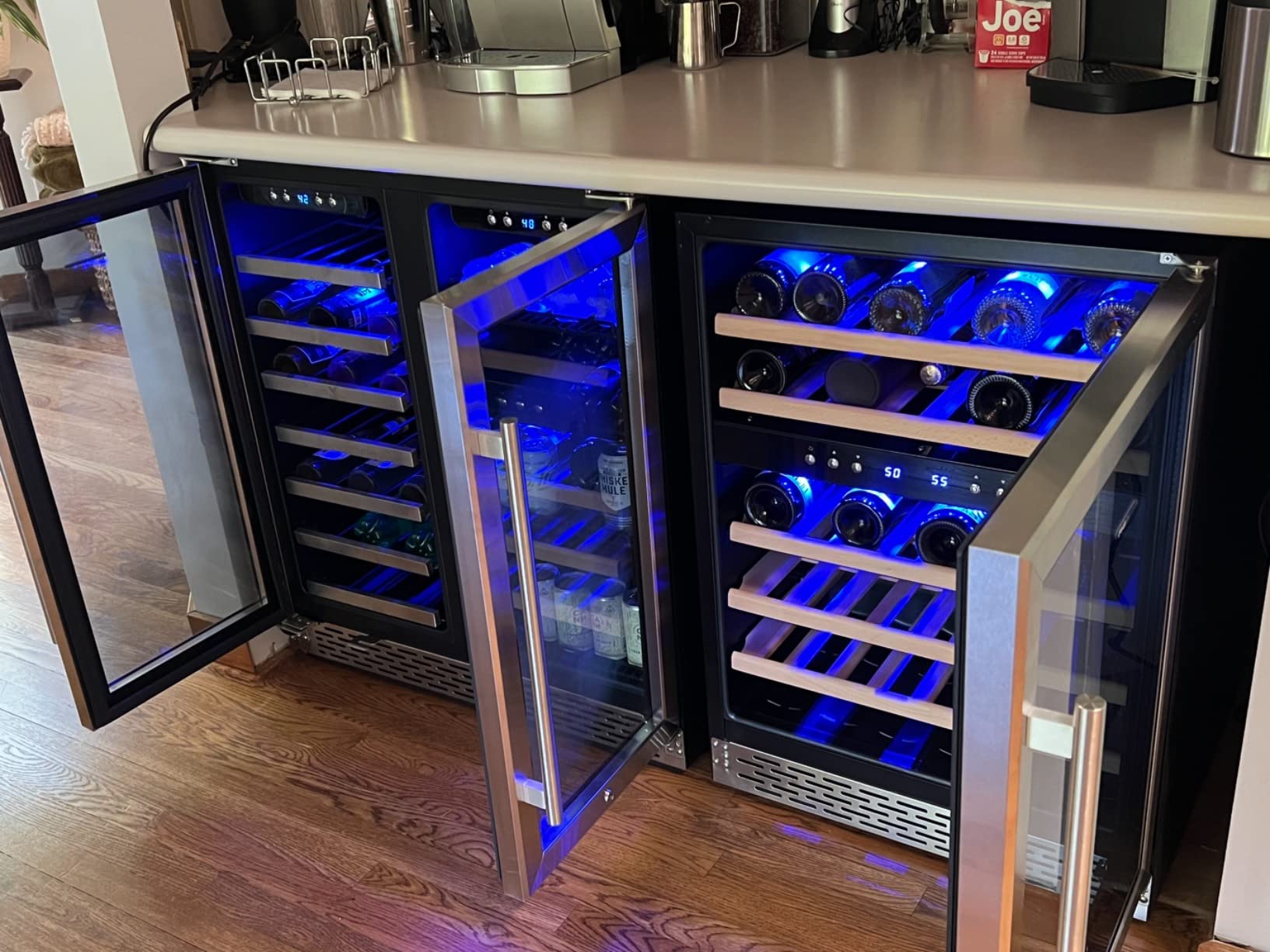 Phiestina 24 Inch Under Counter Wine Cooler - Built-In Dual