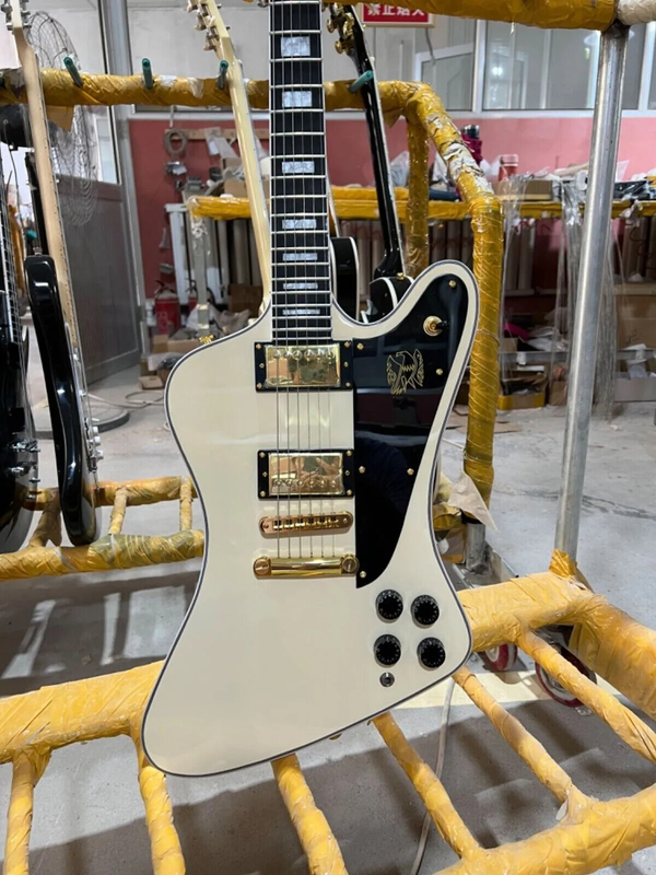 Electric Guitar Mahogany Cream White Body Tune-O-Matic Bridge 6 Strings