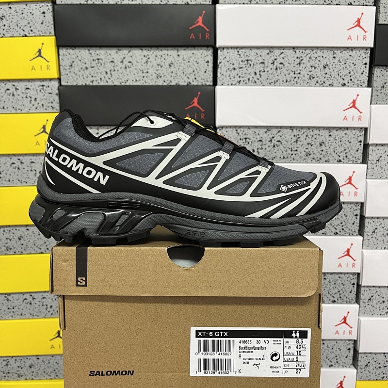 Salomon XT-6 Black Gray Silver Sneakers