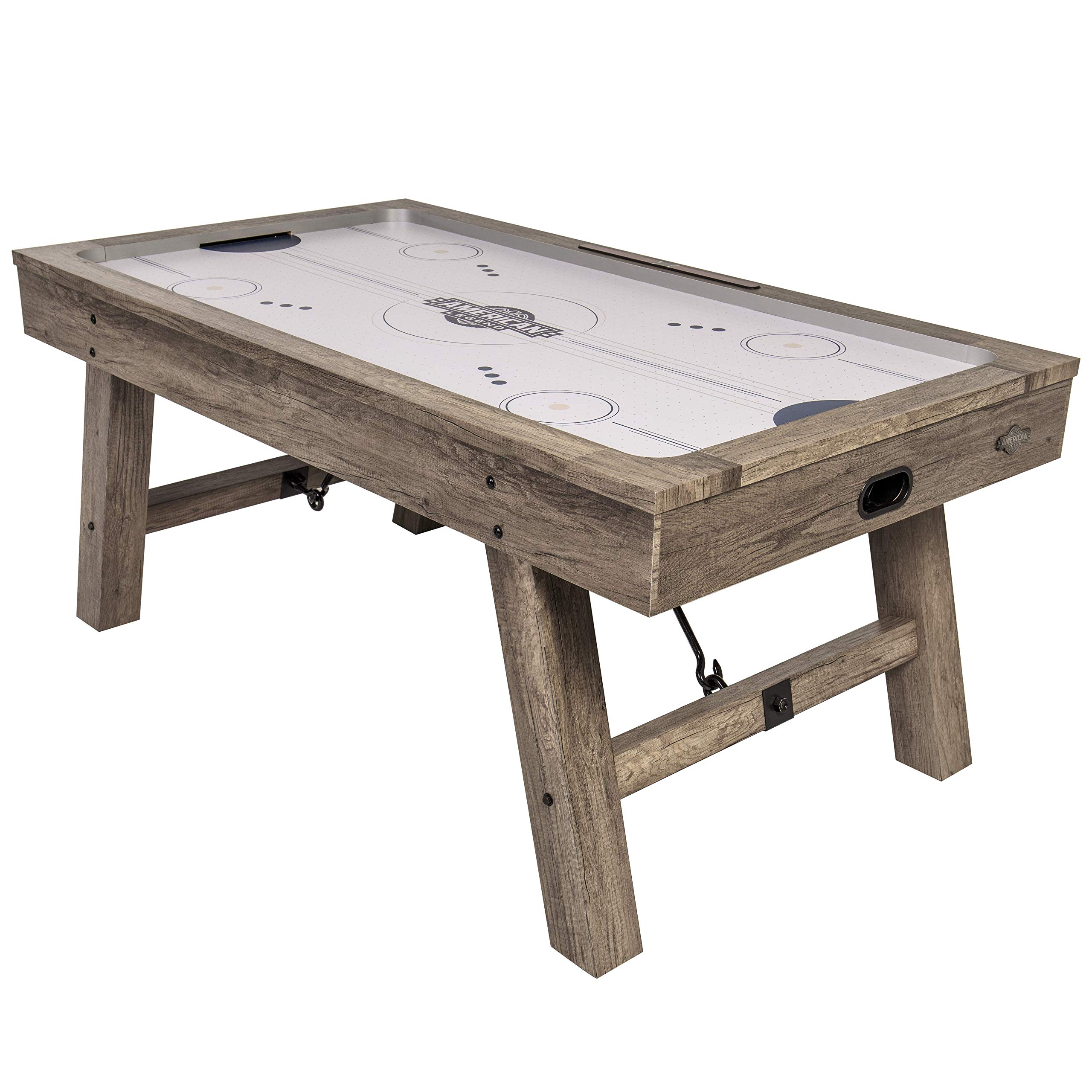 Brookdale Air-Powered Hockey Table with Rustic Wood Grain Finish