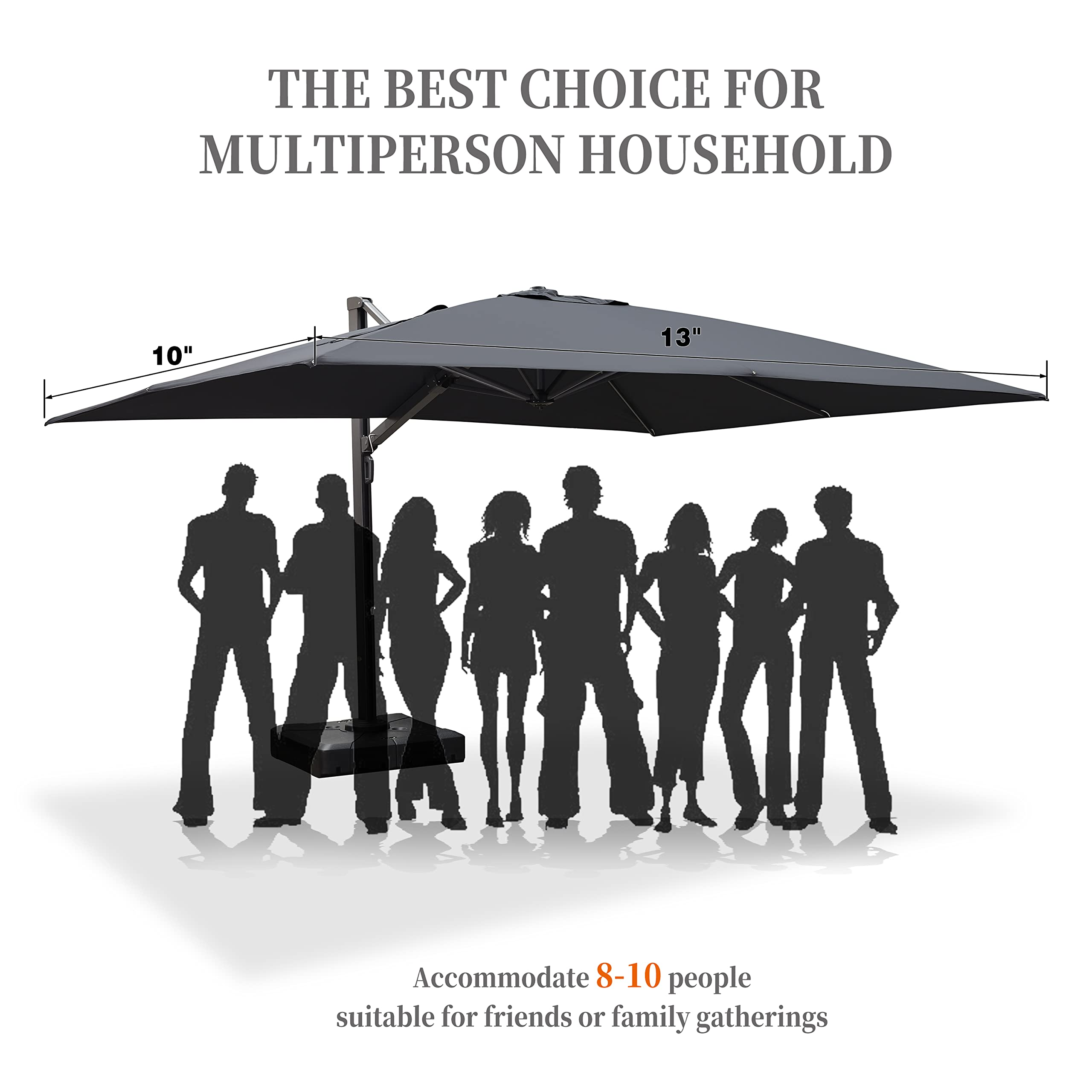 Patio Umbrella Large Aluminum Umbrella Offset Umbrella