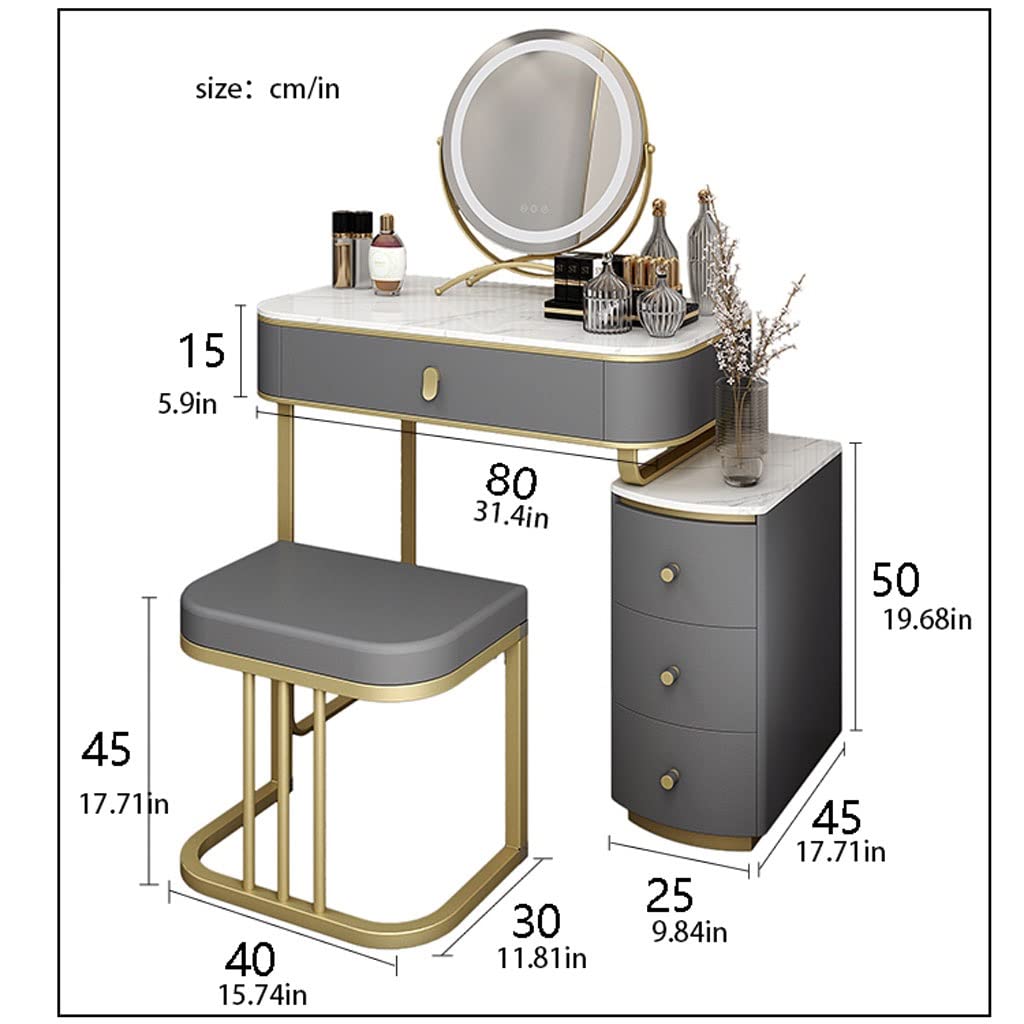Makeup Vanity Vanity Table Set Slate Bedside Table Integrated