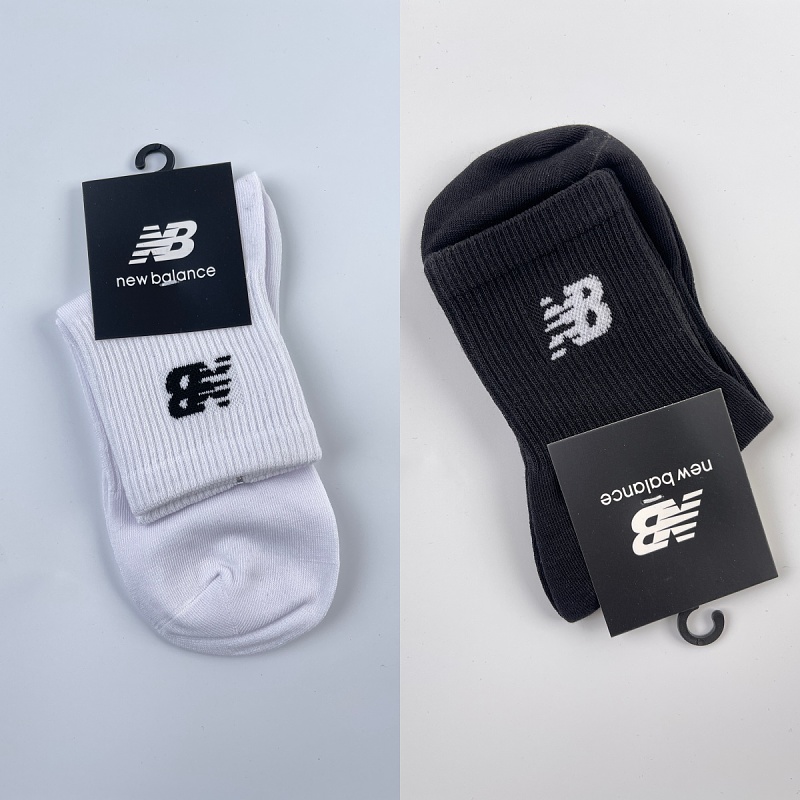 New Balance Crew Socks White Black