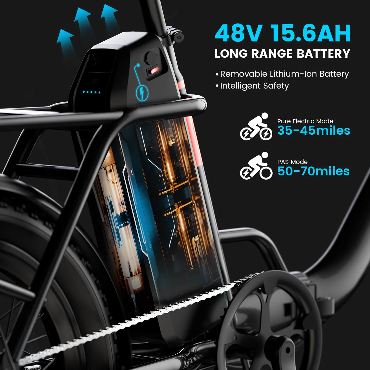 5TH WHEEL W11B 20in Folding Fat Tire Electric Bike, 500W