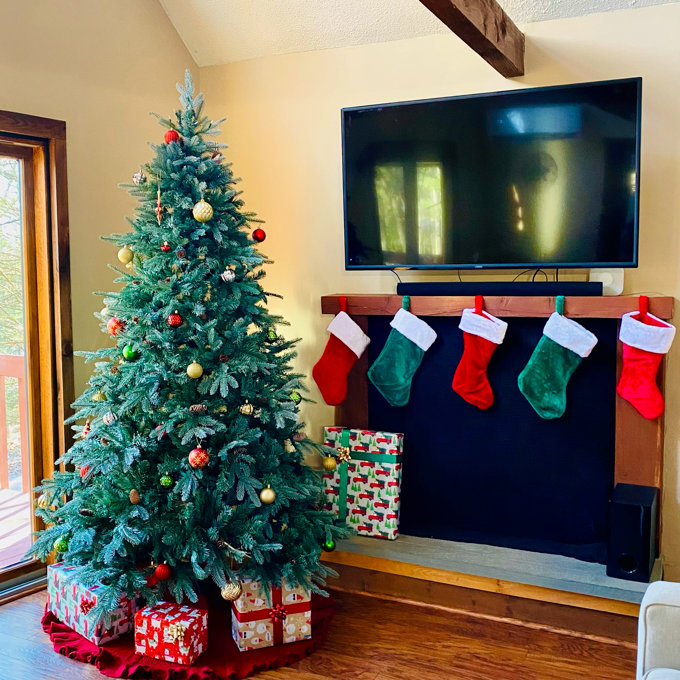 Frosted Arctic 90'' Lighted Artificial Spruce Christmas Tree