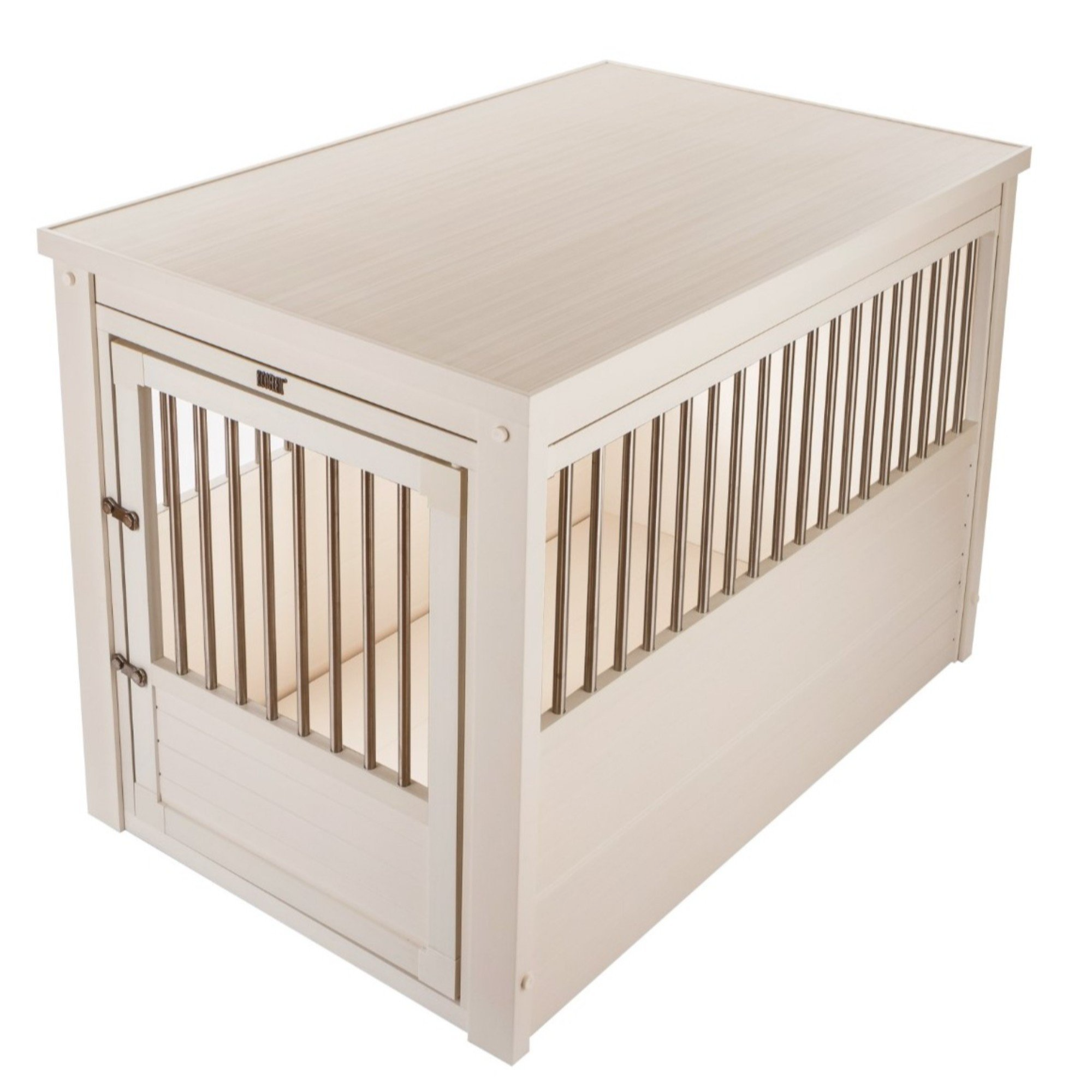 Pet CrateEnd Table, Antique White