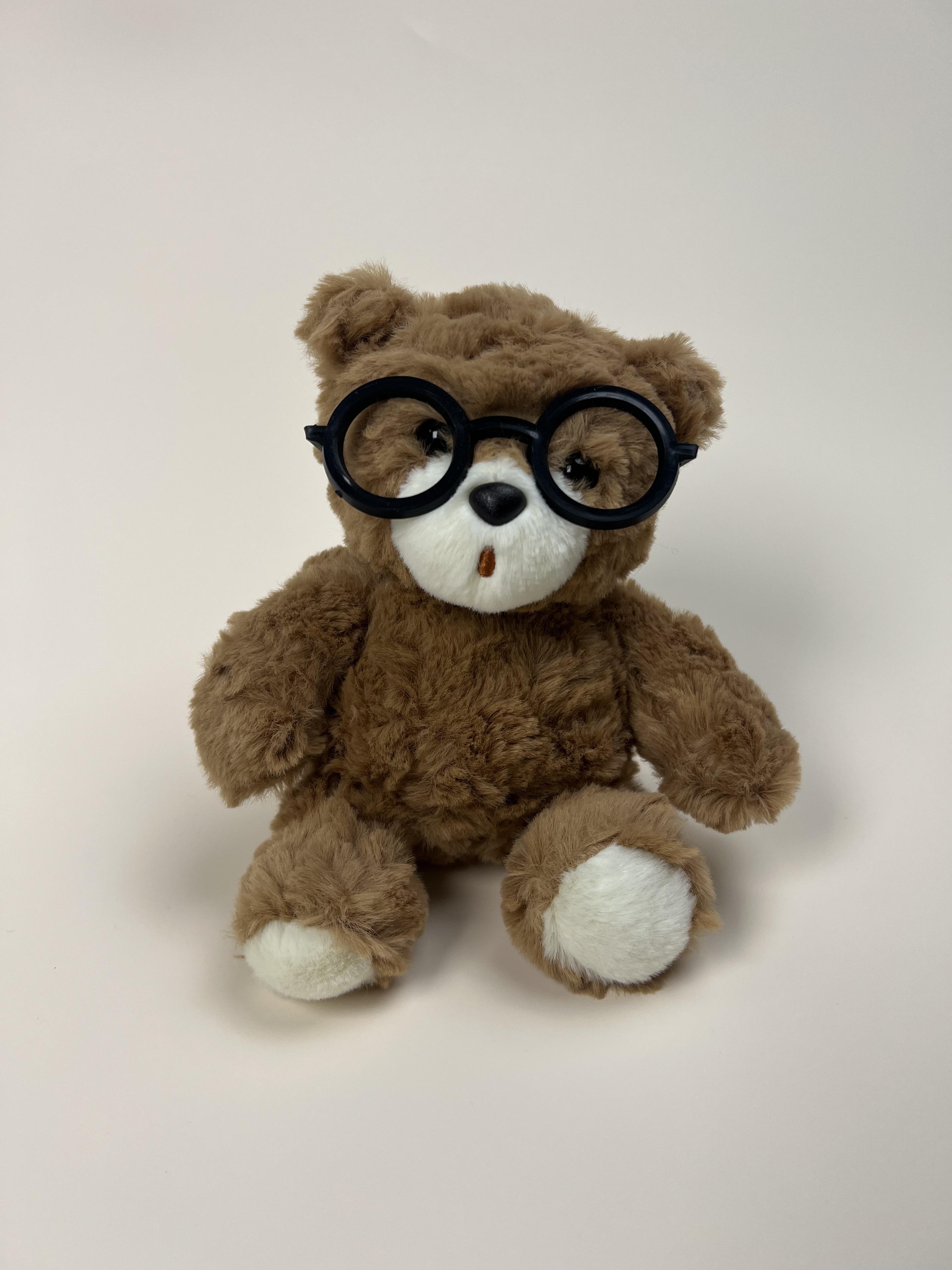 Cute and Adorable Bear Plush Toy with Glasses