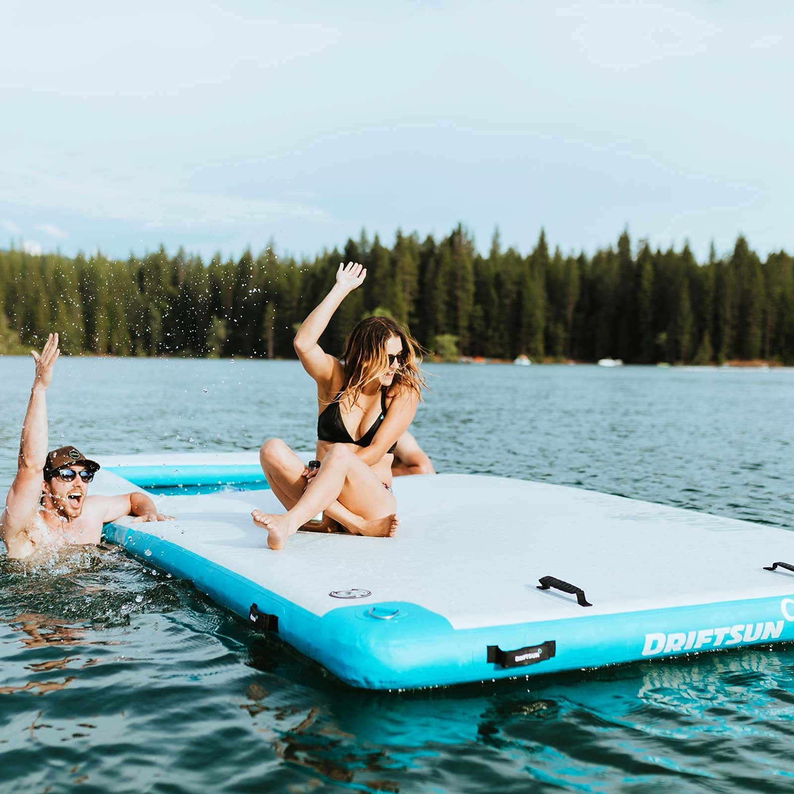 Inflatable Floating Dock Platform - 15x6.5ft Mesa Dock with