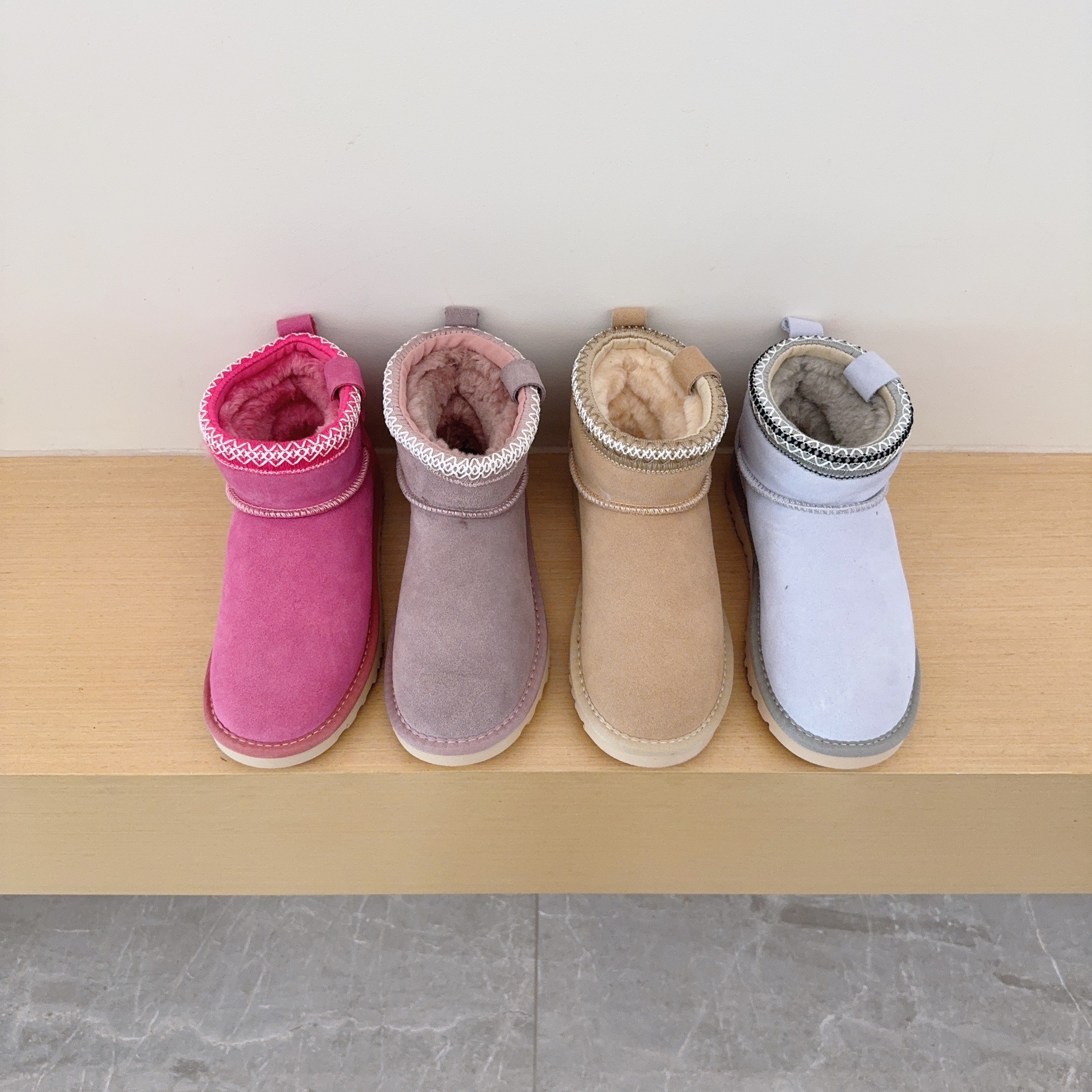 Ankle Boots Ruffle Trim