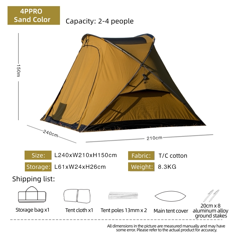 BLACK DRAGON 4Ppro Cotton Fabric Tent