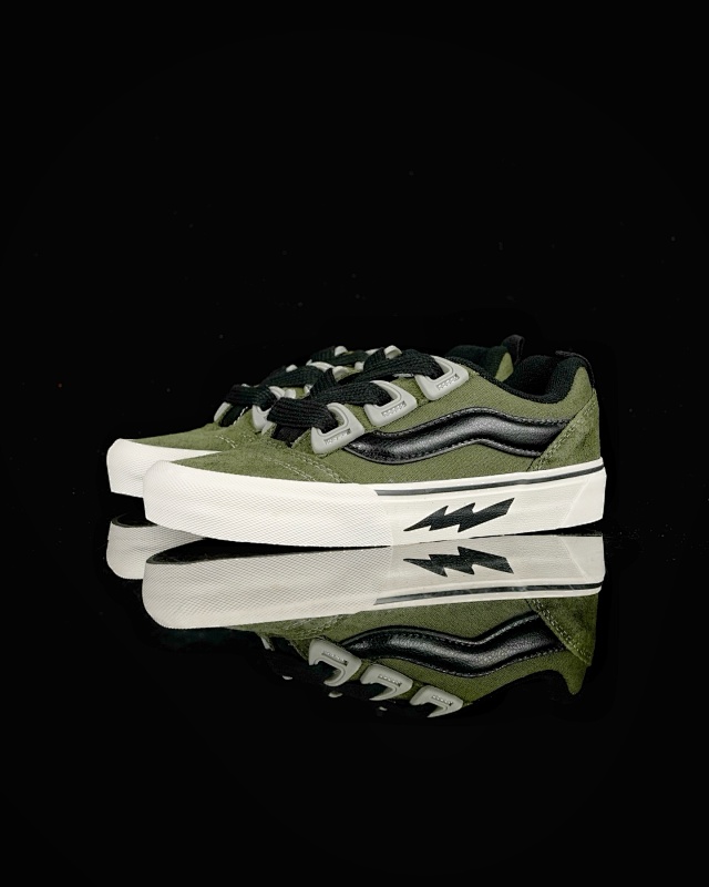 Vans Knu Skool Olive Green Lightning Chunky Sneakers