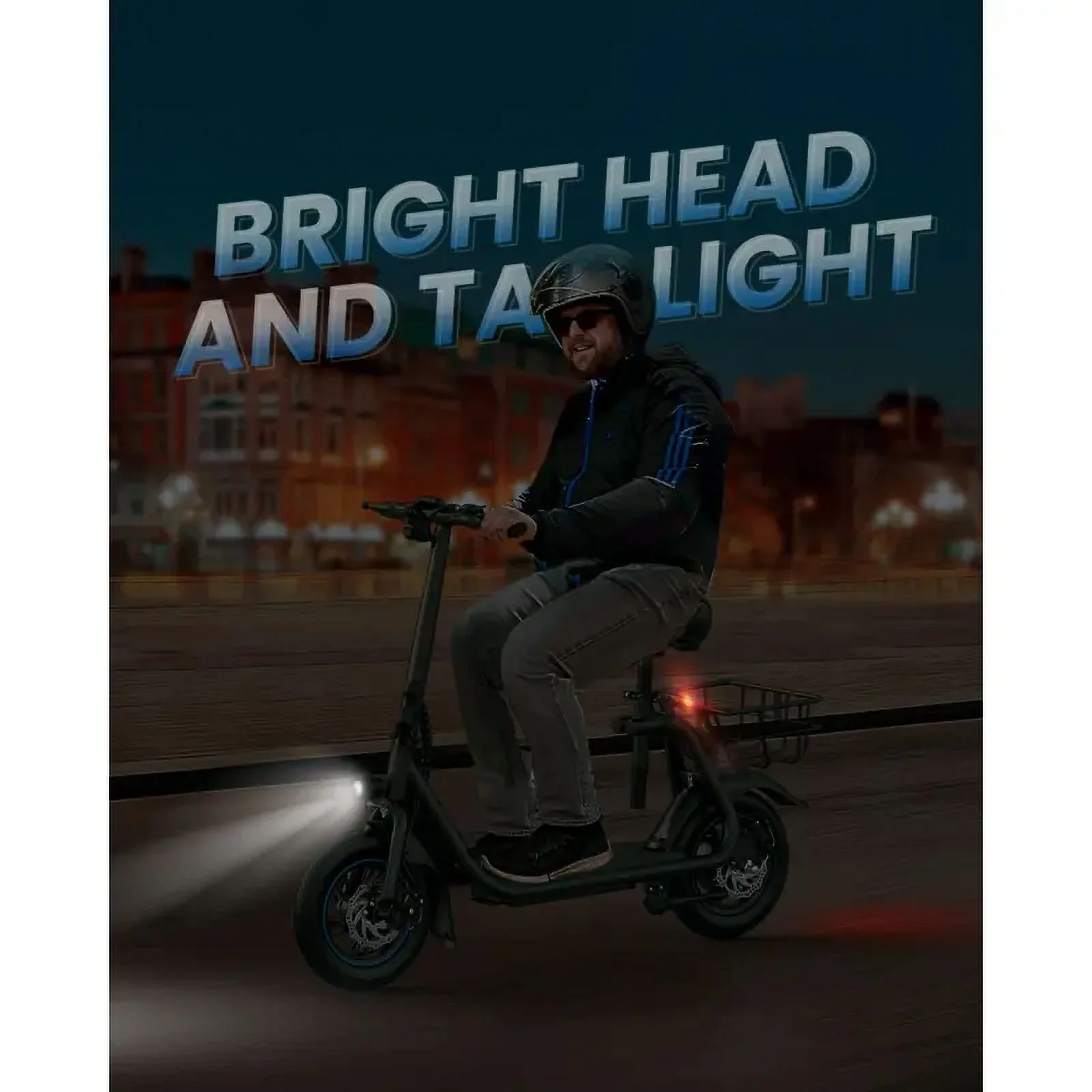 KEESTP Folding Electric Scooter with Pet Basket, 18.6mph