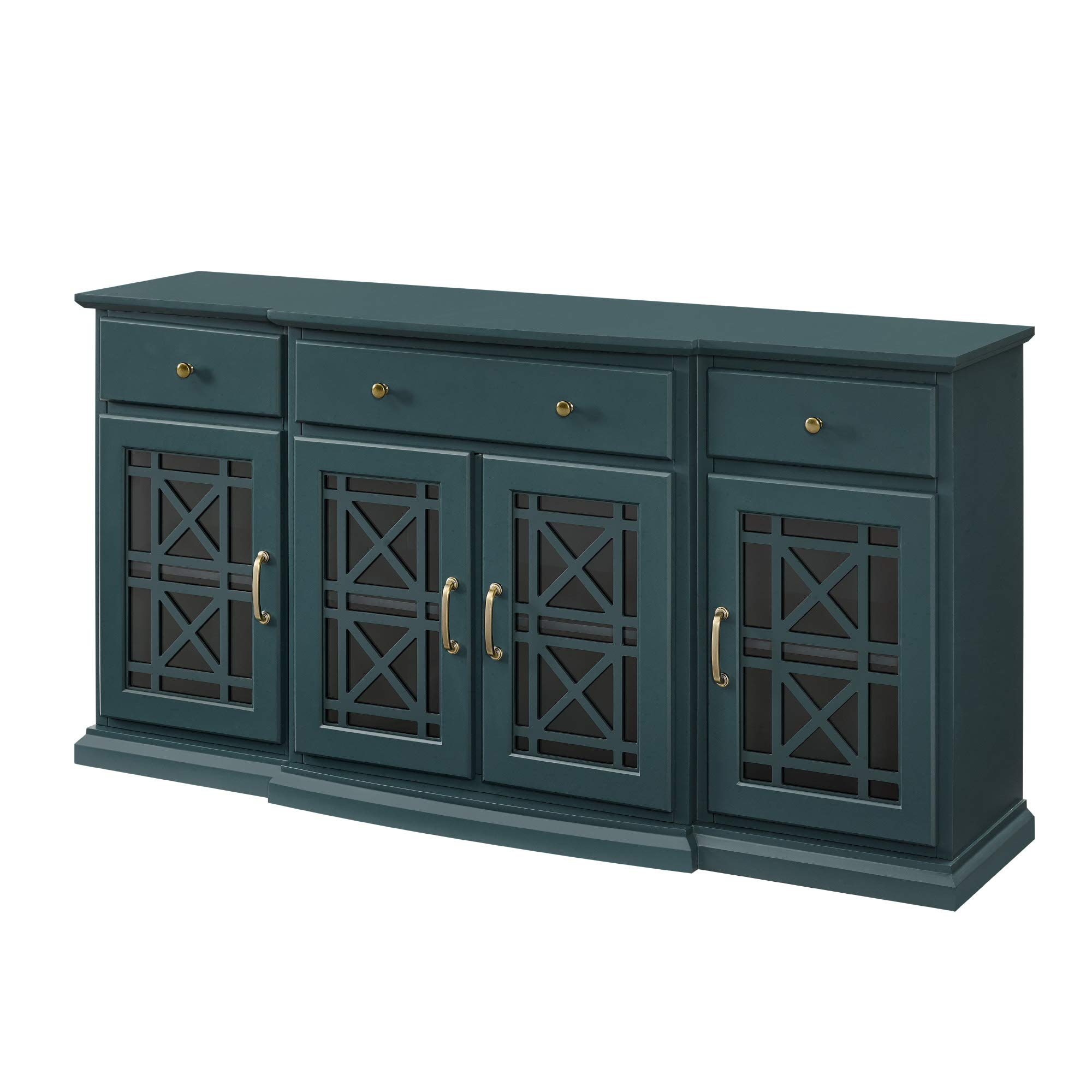 Modern Wood Glass Door Buffet Sideboard Living Room - Dining