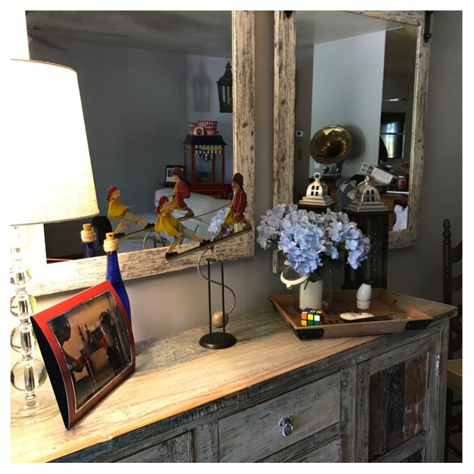 Herzberg Rectangle Wood Wall Mirror