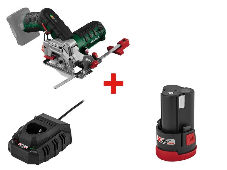 Scie circulaire sans fil + Batterie + Chargeur, 20 V