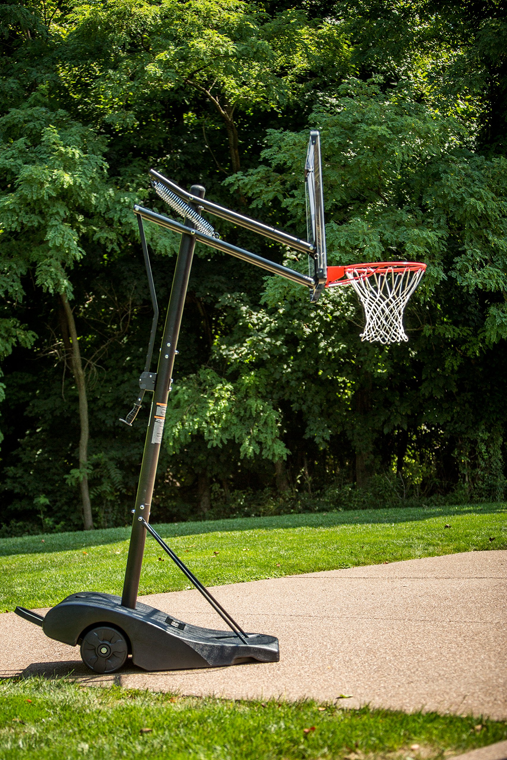 Portable Height-Adjustable Basketball Hoop - Easy Lift & Roll