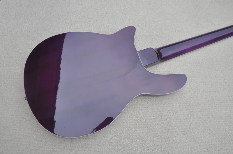 Purple body 4 Strings Electric Bass guitar Flame maple veneer Chrome Hardware