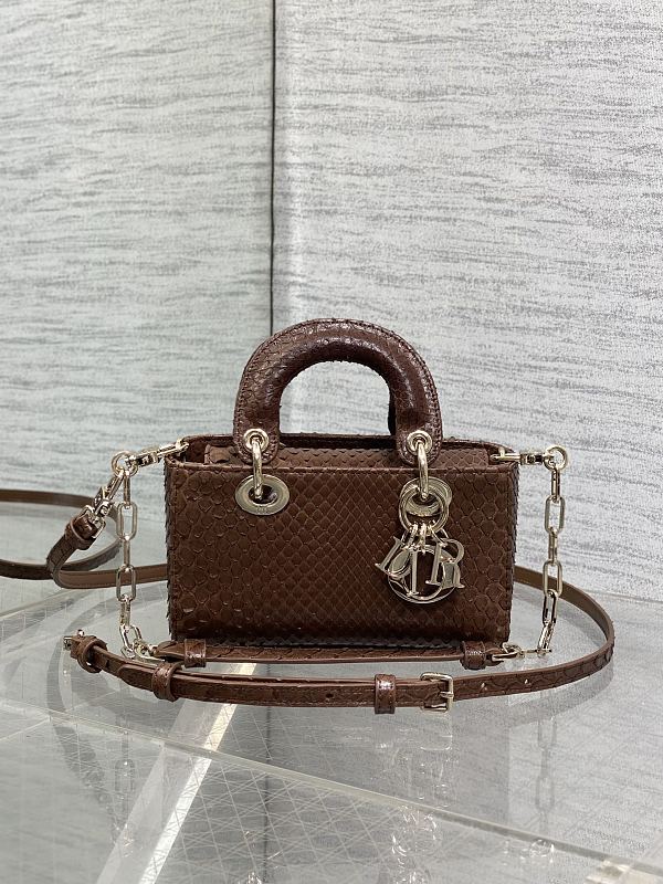 Lady D-Joy Bag Small Brown Python