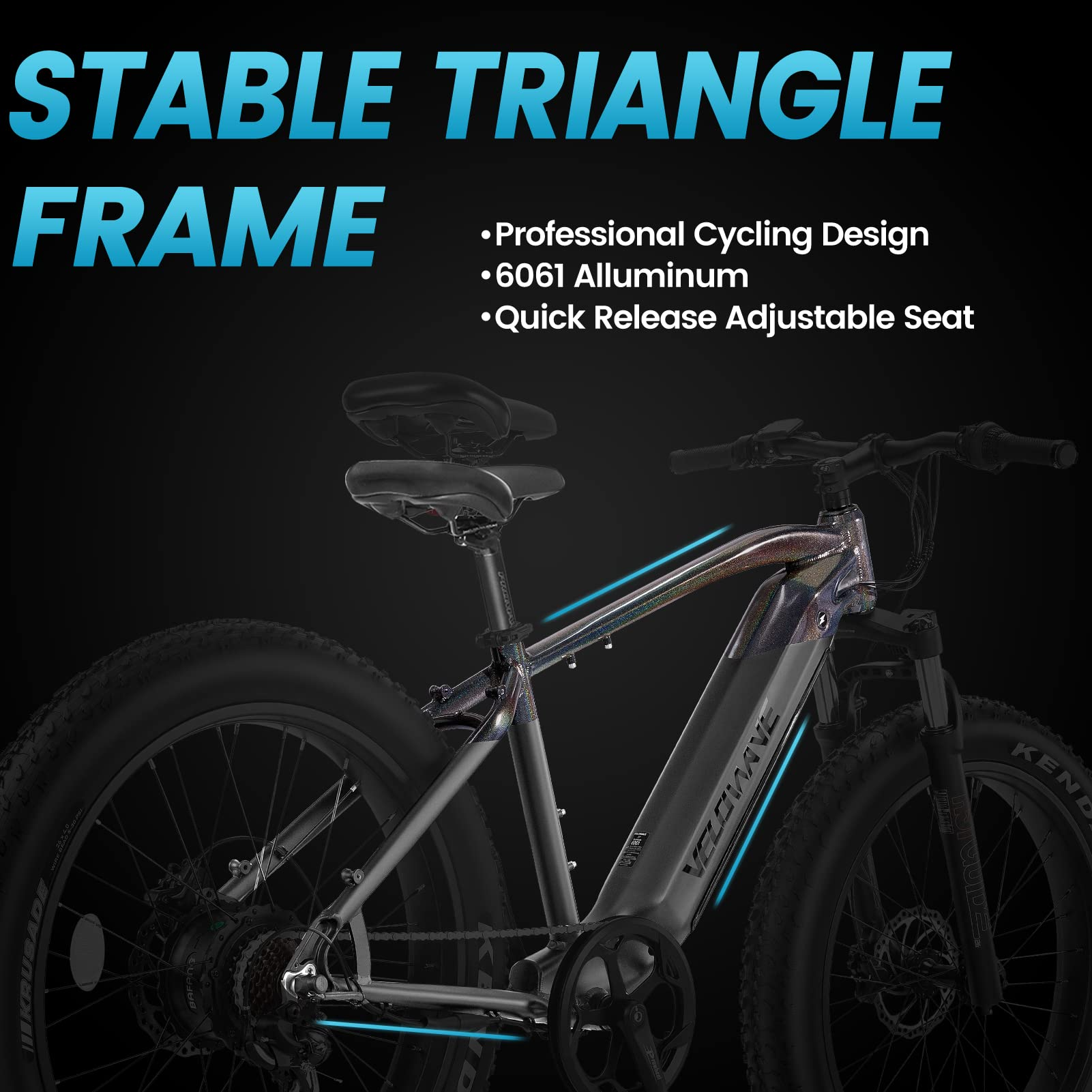 Electric Bike Adults 750W BAFANG Motor 48V 15Ah 26'' Fat Tire