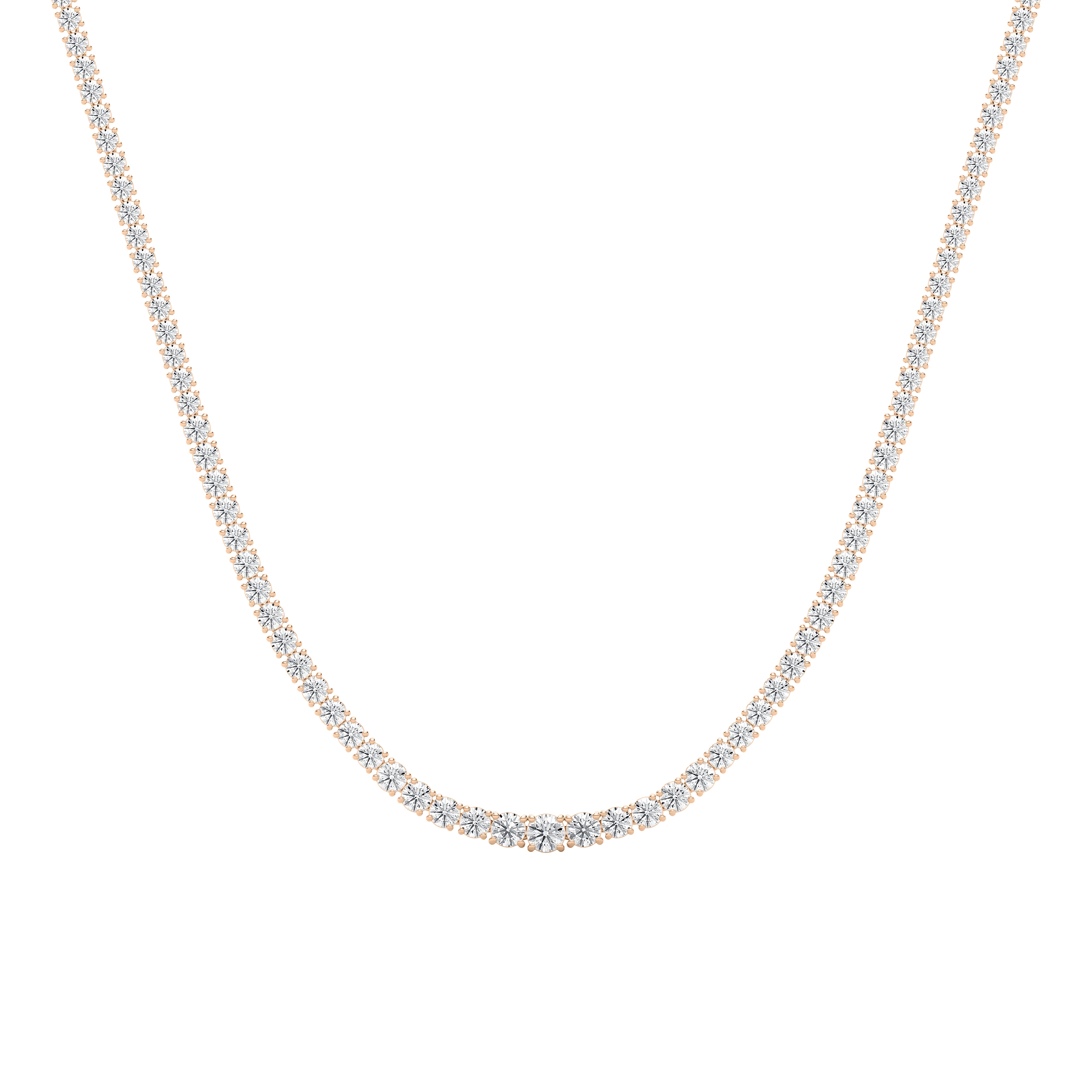 18 ¾ ctw Round Lab Grown Diamond Riviera Tennis Necklace - 18 Inches - Signature Collection