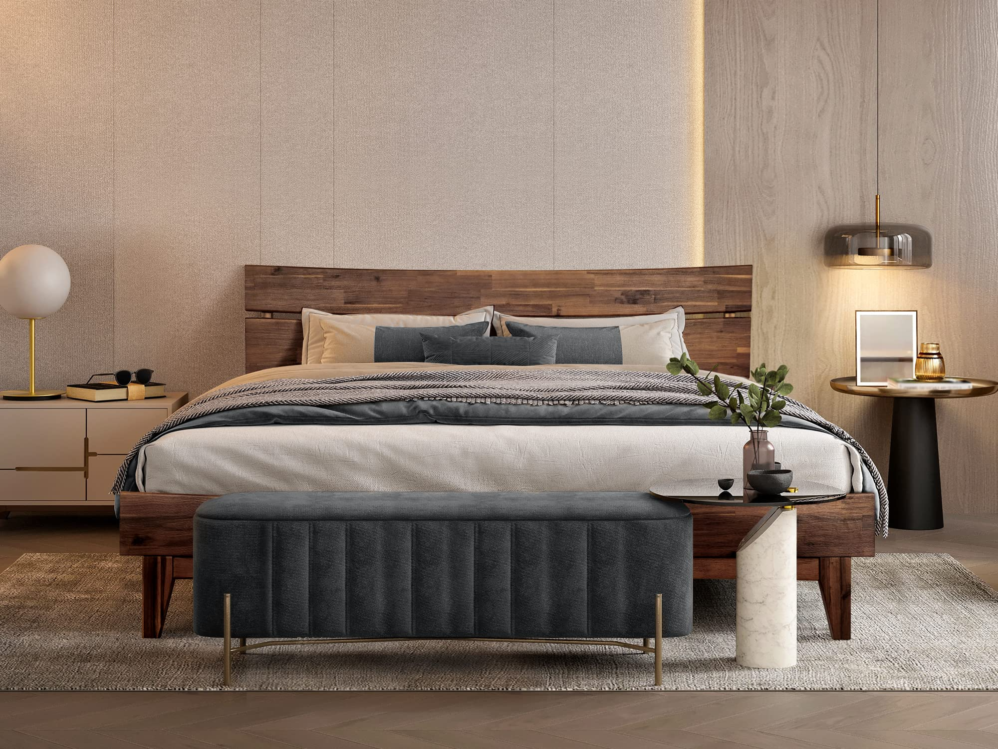 Acacia Aurora 14 Inch Wood Platform Bed