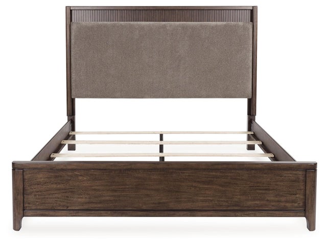 Korestone Upholstered Panel Bed with LED Light