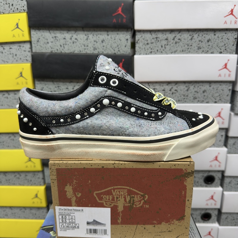 Vans Old Skool Grey Black Suede Vintage