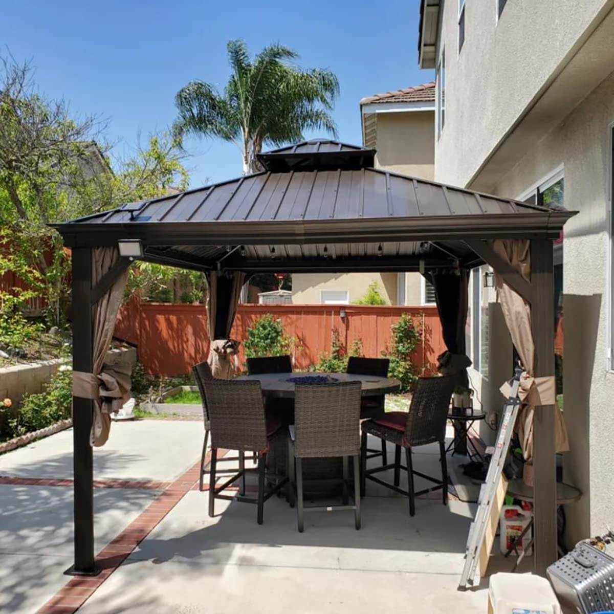Hardtop Gazebo Aluminum Gazebos Galvanized Steel Double Canopy