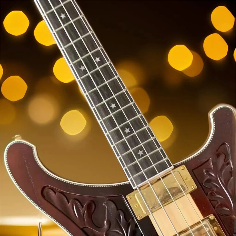 Hot Sale Bass Guitar Lemmy Kilmister Matte Carved Top Electric Bass 4 strings