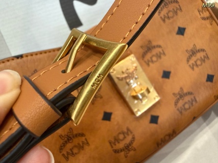 MCM Tracy Small Hobo Shoulder Bag in Visetos Coated Canvas