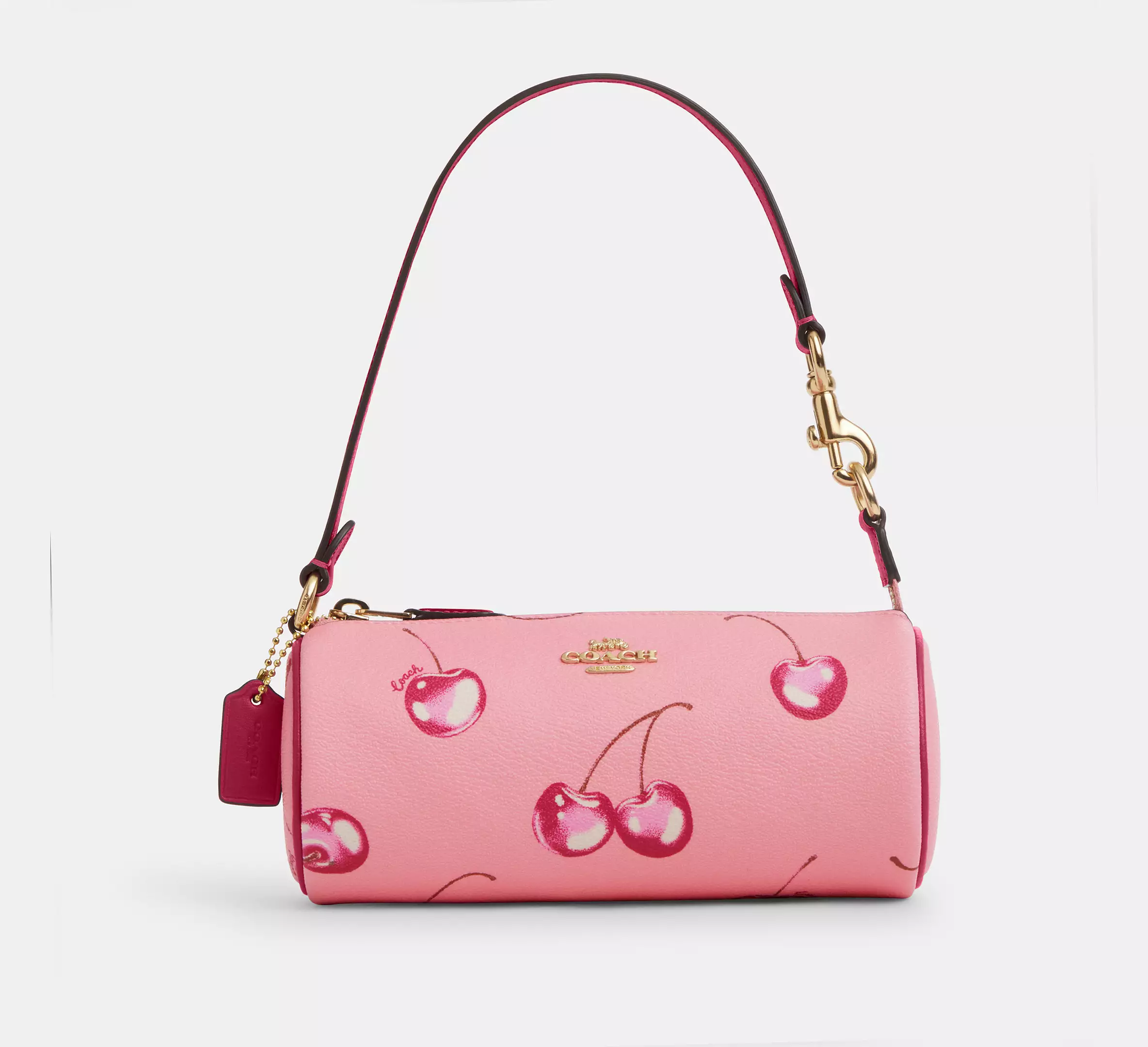 Nolita Barrel Bag With Cherry Print