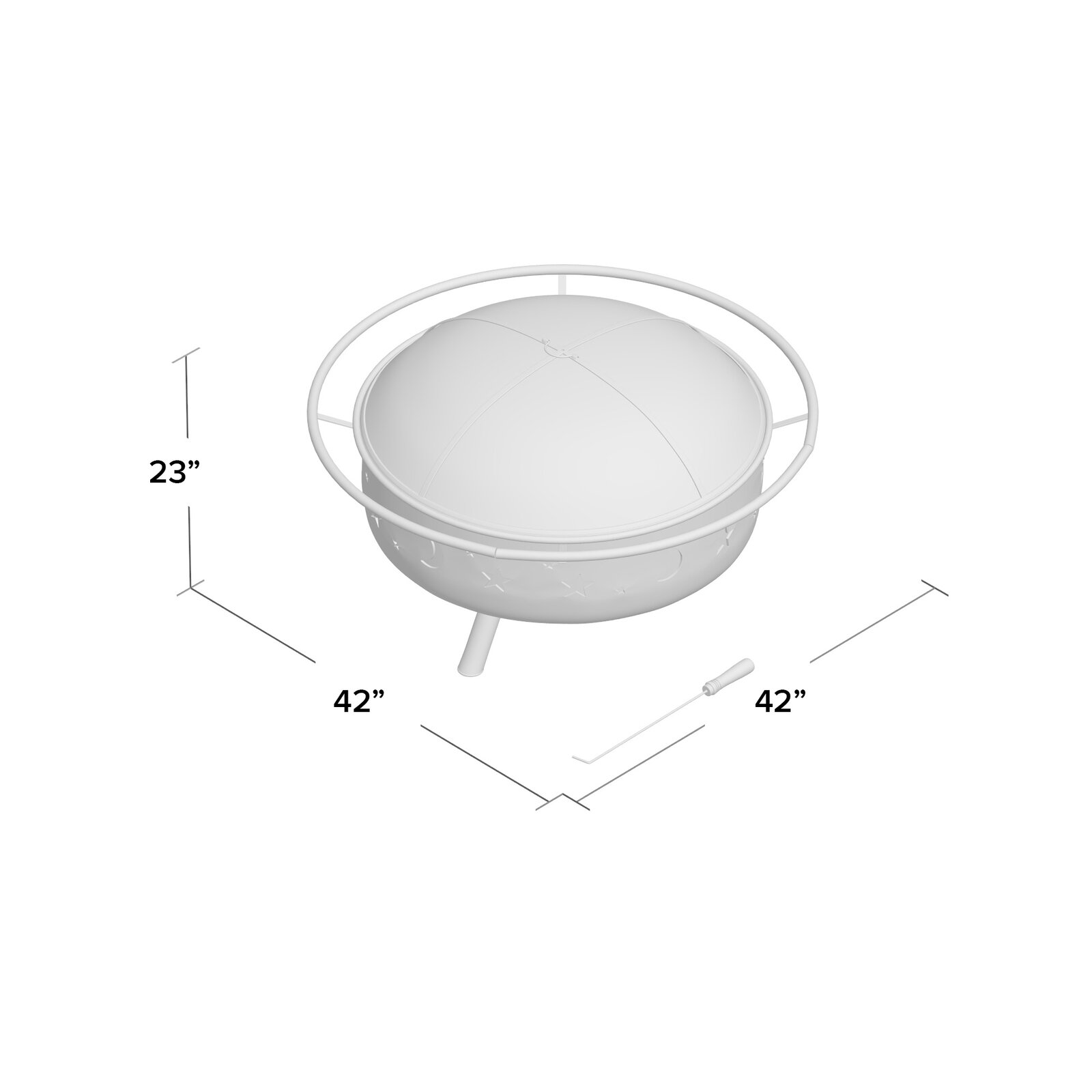 Gustafson 23'' H x 42'' W Steel Wood Burning Fire Pit