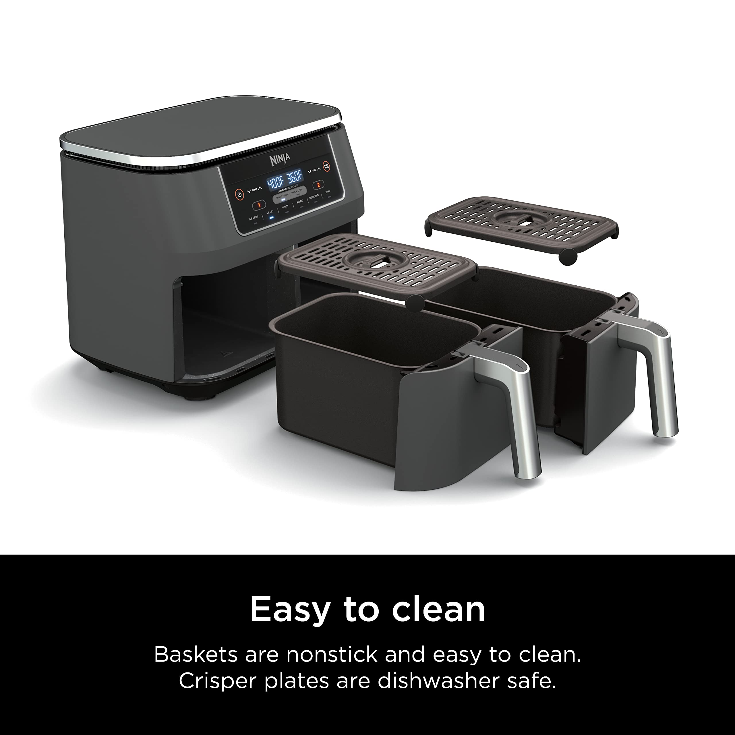 8 Quart 6-in-1 DualZone 2-Basket Air Fryer with 2 Independent