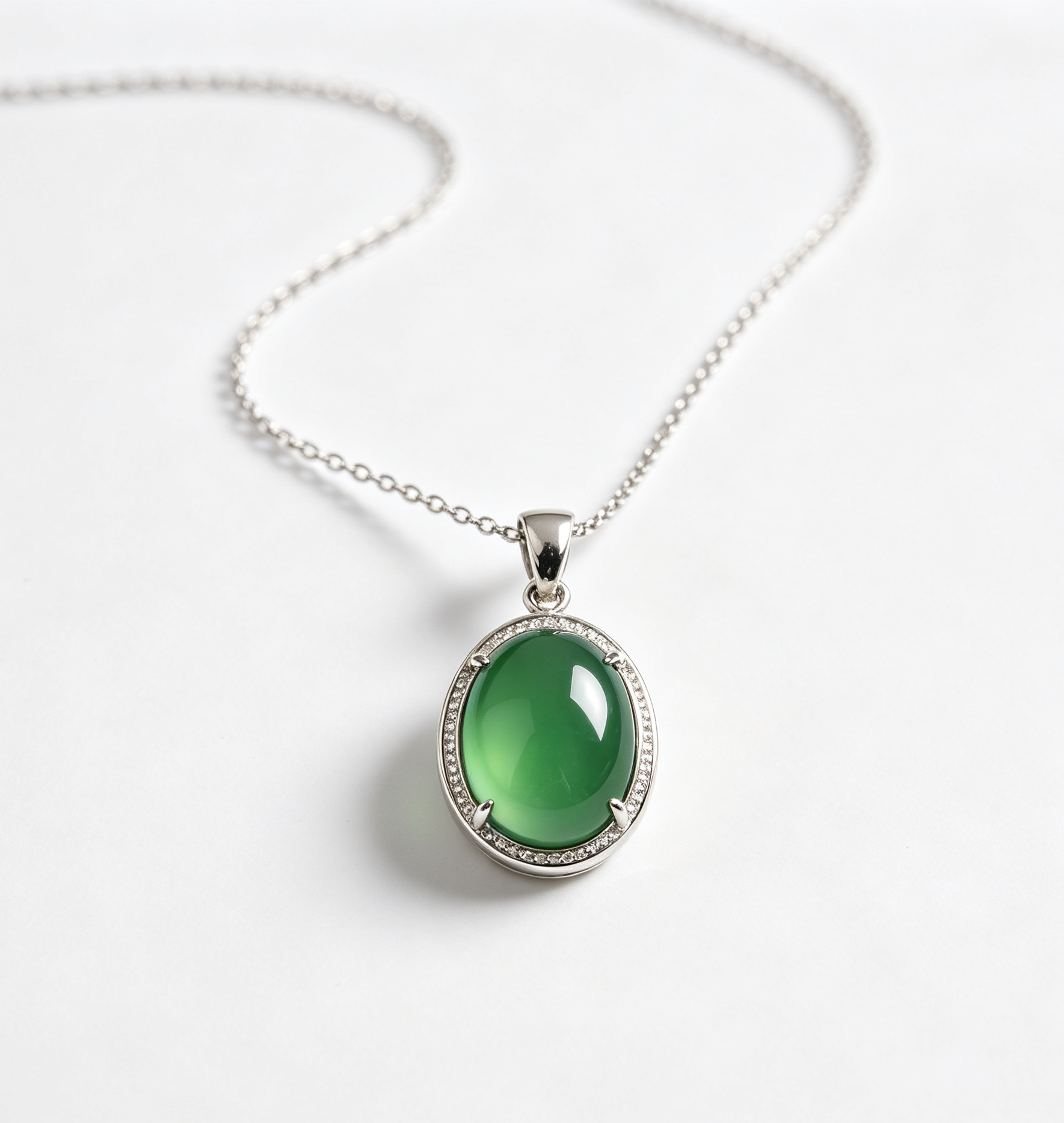 Green Gemstone Pendant Necklace