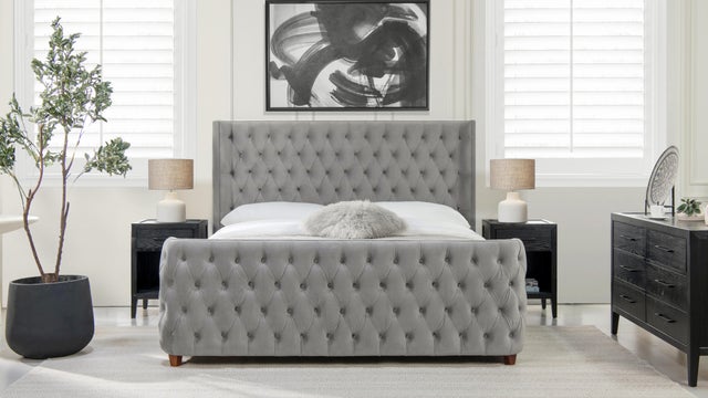 Jennifer Taylor Home Brooklyn King Tufted Panel Bed