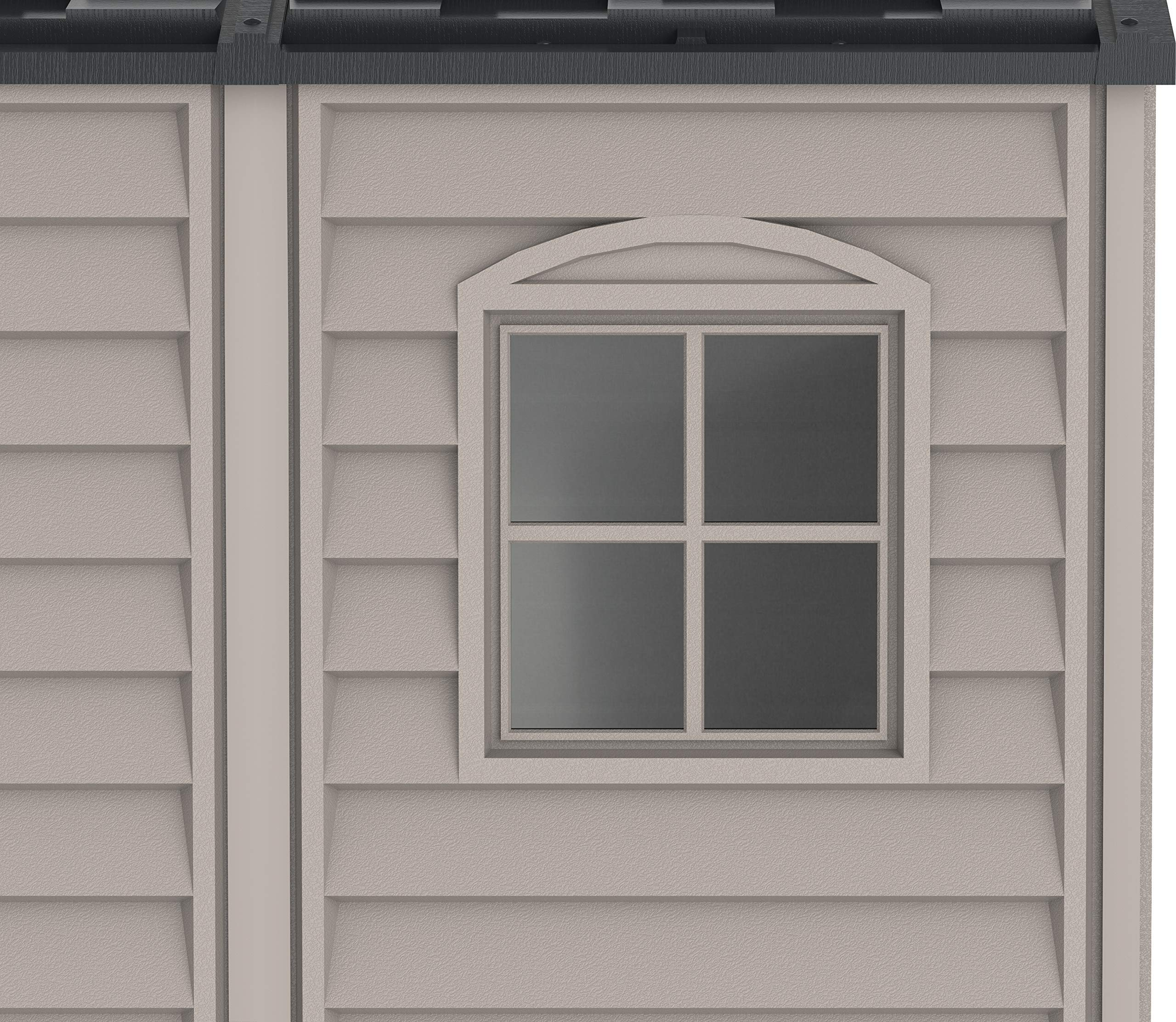 6' x 6' PLUS Plastic Garden Shed with Plastic Floor & Fixed