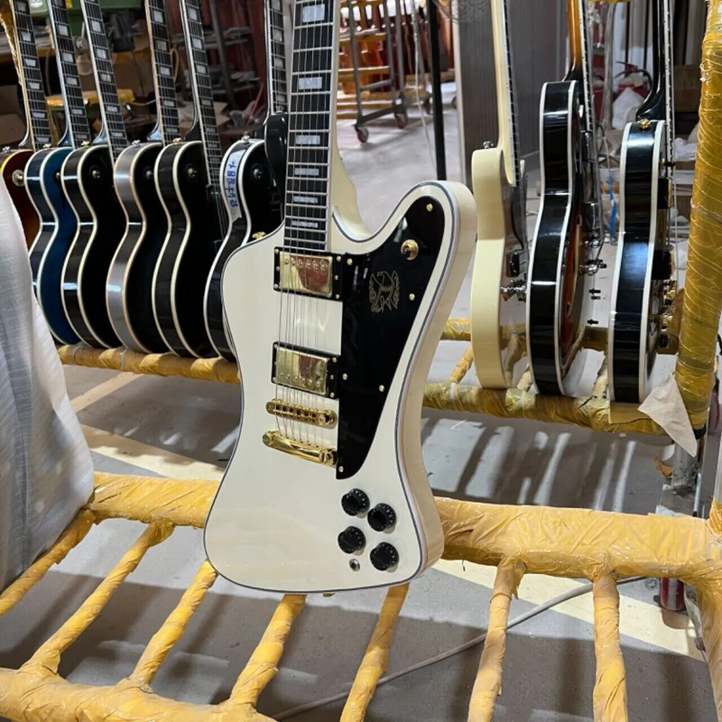 Electric Guitar Mahogany Cream White Body Tune-O-Matic Bridge 6 Strings