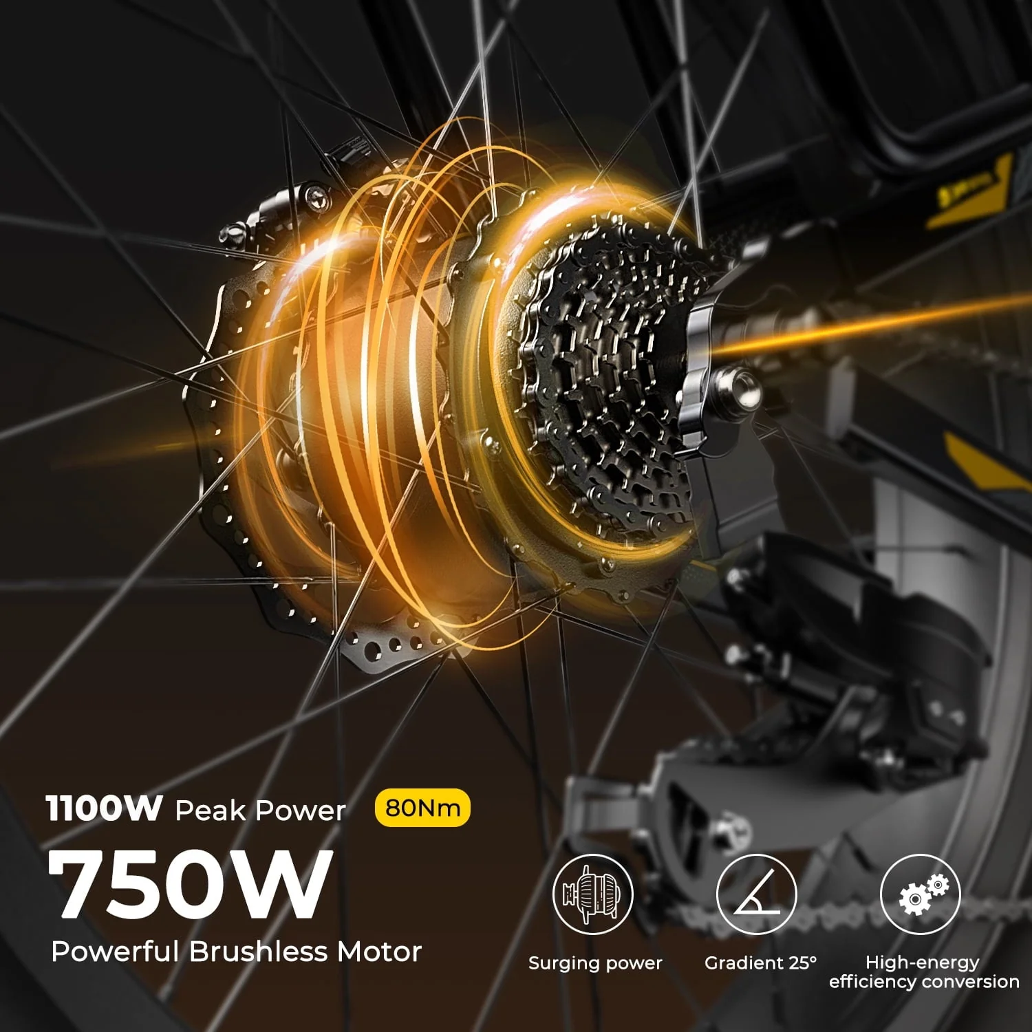 SOHAMO M3 26in Electric Mountain Bike, 750W, 48V 15Ah