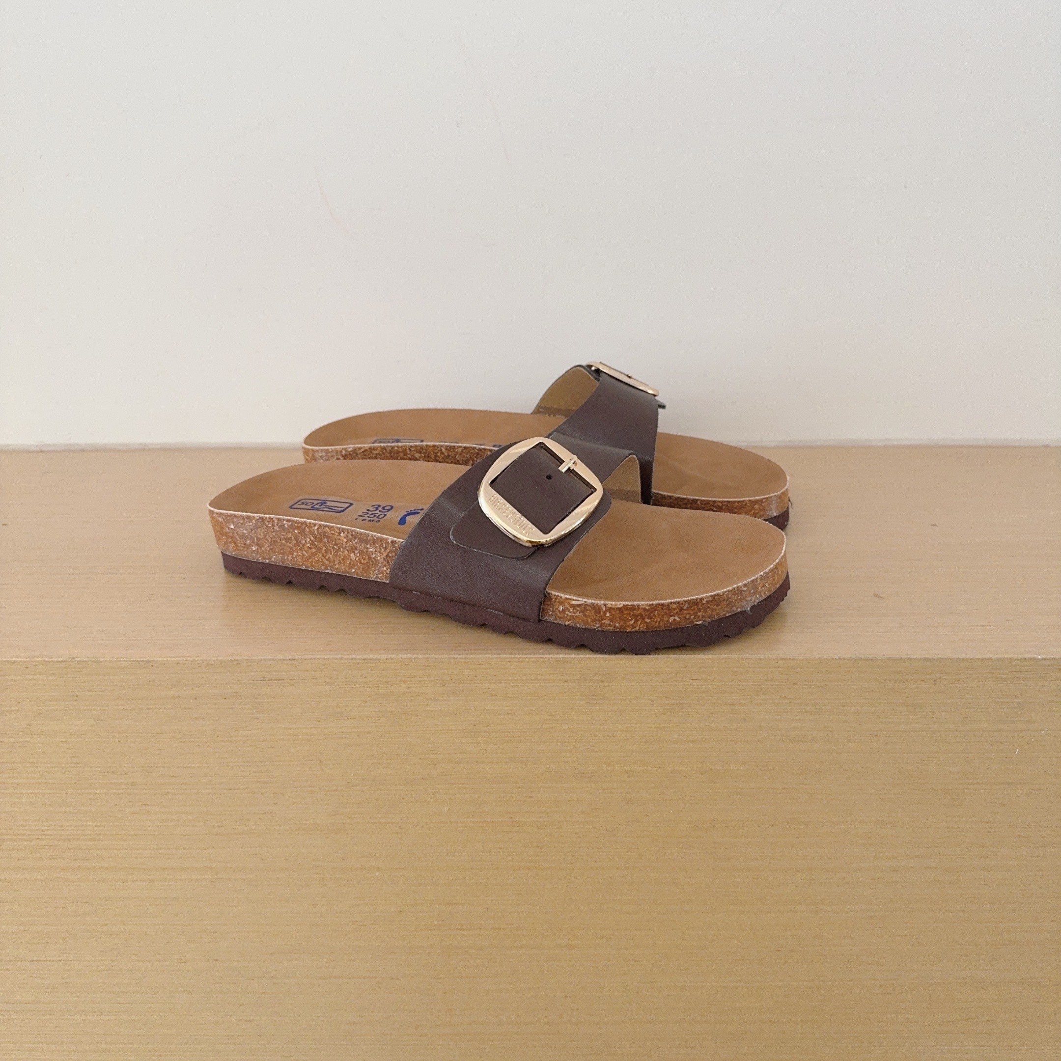 Birken-Style Big-Buckle Sandals