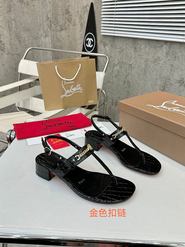 Christian Louboutin NO1007 Black Chain Flats